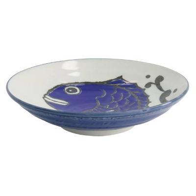 17787 тарелка глубокая РЫБА  Blue 21.7*5.2cм TOKYO DESIGN