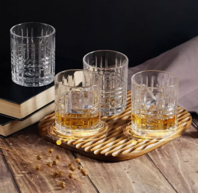 GL013 Набор из 4х крутящихся стаканов для виски 285мл, GLASSERIE, серия SPIN N'SWIRL 