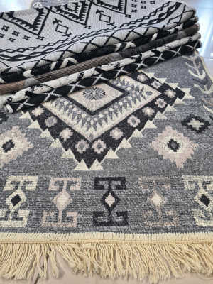 Коврик для ванной и интерьера, 80*150см, KILIM, двухсторонний, цвет в ассортименте