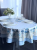 Скатерть с пропиткой "Антипятно" 150см, круглая, декор "Delight blue" 