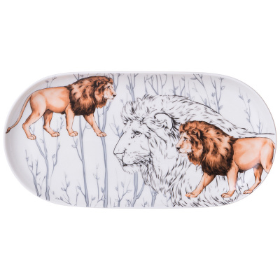 590-408 Блюдо овальное  20,5см, Lefard, серия "Animal World. Лев"