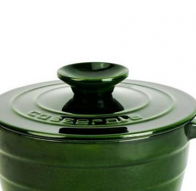74931 Кастрюля чугунная эмалированная 23см, 4,9л, индукция, Lava Majolica Green 